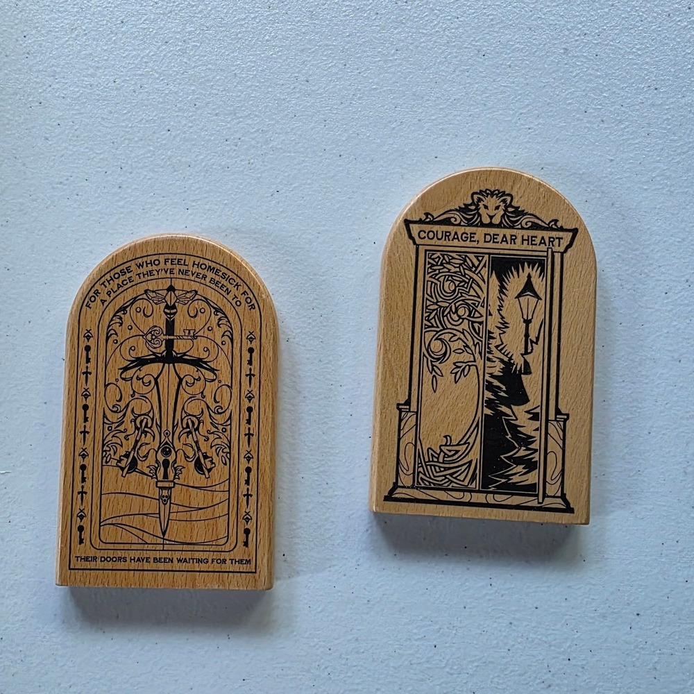 OwlCrate Story Doorways NEW Narnia The Starless Sea Wooden Bookends